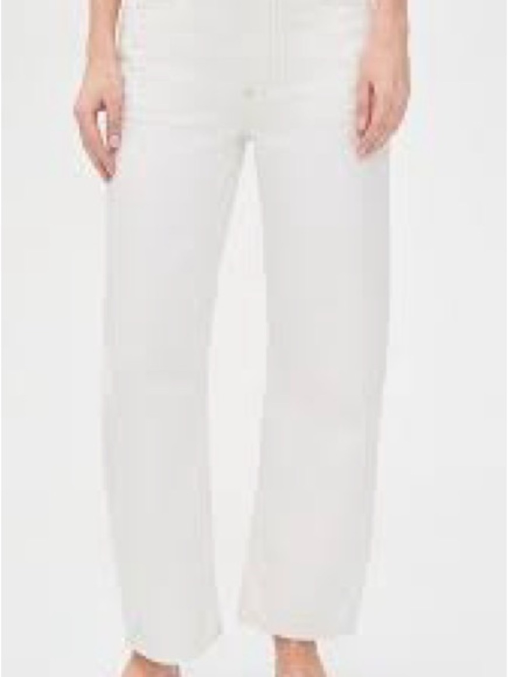 Agolde Off White Riley Distressed Cropped Jeans - Picture 3 of 11